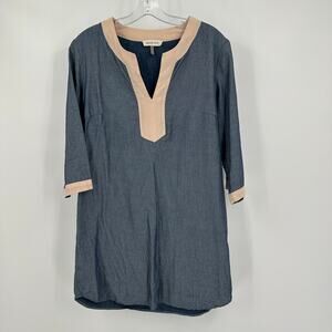 Amour‎ Vert Womens Tunic Dress Size M Organic Cotton Sustainable Coastal Preppy